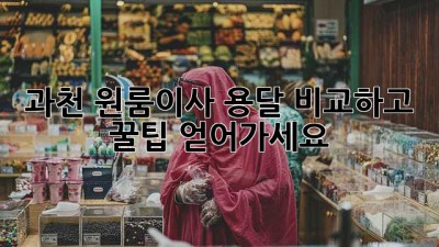 과천 원룸이사, 용달 비교하고 꿀팁 얻어가세요! 🍯
